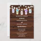 Invitation Pot Mason Rustique Avec Mariage De Répétition Lumi (Devant)