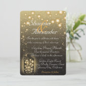 Invitation Pot rougeoyant de lucioles avec des étoiles de (Debout devant)