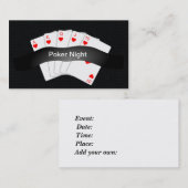 Invitation potelé de carte de visite de nuit de (Devant / Derrière)