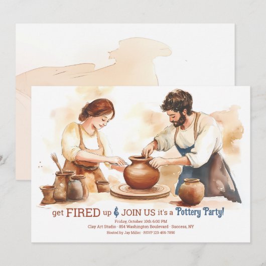 Invitation Poterie (Devant / Derrière)