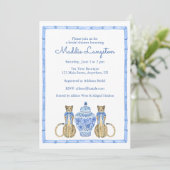 Invitation Poterie en faïence à motif de guépard en aquarelle (Debout devant)