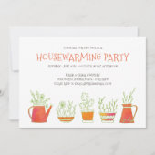 Invitation Poterie et Parti Plante du réchauffement du foyer (Devant)