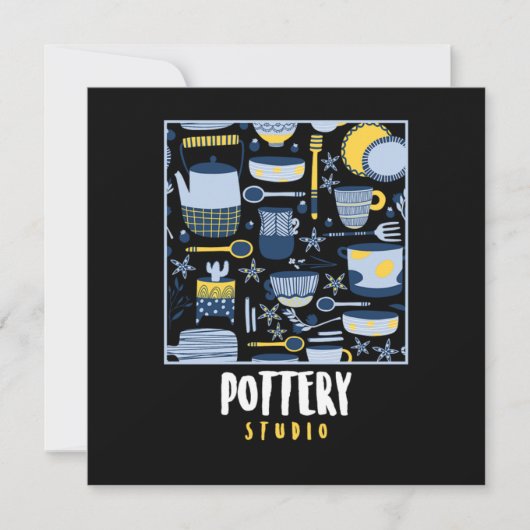 Invitation Poterie Studio Céramique Porcelaine Sculpture Cade (Devant)