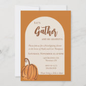 Invitation Poteries de citrouilles à l'aquarelle pour la fête (Devant)