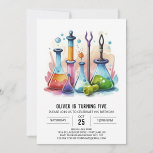 Invitation Potion de fiole imprimable Scientifique Anniversai