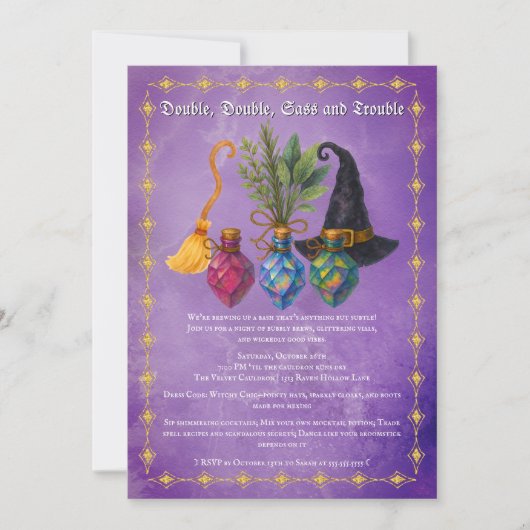 Invitation Potion Elixir Paquet Cocktail Party (Devant)