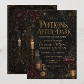 Invitation Potions après la tombée de la nuit pour les seize (Devant / Derrière)