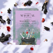 Invitation Potions bleues et sorcières sorcières Cauldron Hal