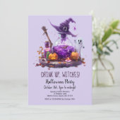 Invitation Potions Citrouille Ghost Witch Casquette Halloween (Debout devant)
