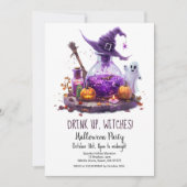 Invitation Potions Citrouille Ghost Witch Casquette Halloween (Devant)