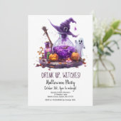 Invitation Potions Citrouille Ghost Witch Casquette Halloween (Debout devant)