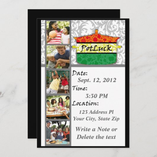 Invitation PotLuck (Devant / Derrière)