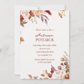 Invitation Potluck d'Automne | Automne à l'aquarel (Devant)
