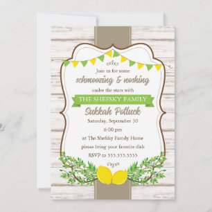 Invitation Potluck Sukkah Souccot