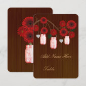 Invitation Pots à confiture rouges rustiques de campagne Cart (Devant / Derrière)