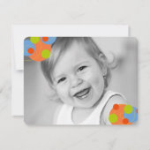 Invitation Pots colorés et mousseux Enfant Photo Fille Annive (Dos)