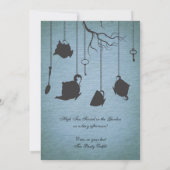 Invitation Pots & Cups & Keys Unanniversaire Tea Party (Dos)