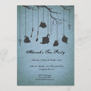 Invitation Pots & Cups & Keys Unanniversaire Tea Party