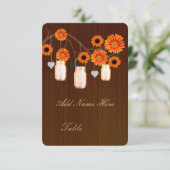 Invitation Pots de fleurs en verre orange rustique de campagn (Debout devant)