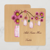 Invitation Pots de fleurs en verre rose rustique de campagne (Devant / Derrière)