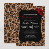 Invitation Pots de léopard Fourrure Jaguar Animal Motif de pe (Devant / Derrière)