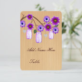 Invitation Pots en verre de style rustique de campagne violet (Debout devant)