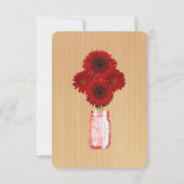 Invitation Pots en verre Mason Rouge Rustique de Campagne pou (Dos)