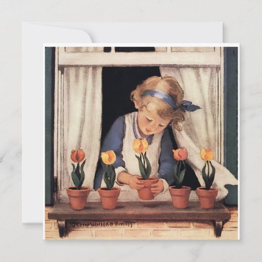 Invitation Potting Tulips par Jessie Willcox Smith (Devant)