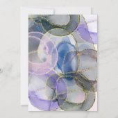 Invitation Pouce Gold Lights Encre Ethérée Bridesmaiers Déjeu (Dos)