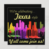 INVITATION POUDDRES SKYLINE HOUSTON TEXAS (Devant / Derrière)