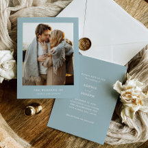 Poudre bleu Élégant Texte et photo | MARIAGE