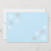 Invitation Poudre Blue Winter Wonderland Enregistrer La Date (Dos)