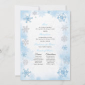Invitation Poudre Blue Winter Wonderland Quinceanera (Dos)