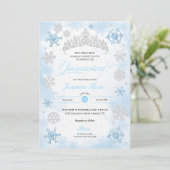 Invitation Poudre Blue Winter Wonderland Quinceanera (Debout devant)