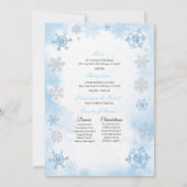 Invitation Poudre Blue Winter Wonderland Quinceanera (Dos)