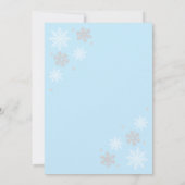 Invitation Poudre Blue Winter Wonderland Snowflake Sweet 16 (Dos)
