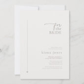 Invitation Poudre de Fête des mariées de Mariage neutre chic  (Devant)