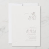 Invitation Poudre de répétition de Mariage de neutre chic ID1 (Devant)