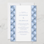 Invitation Poudre Diamant Bleu Tufted Mariage virtuel Invitat (Devant)