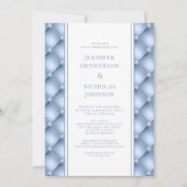 Invitation Poudre Diamant Bleu Tufted Mariage virtuel Invitat (Devant)
