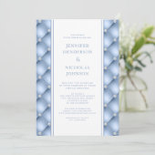 Invitation Poudre Diamant Bleu Tufted Mariage virtuel Invitat (Debout devant)