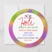 Invitation Poudre Holi et yeux (Devant)