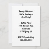 Invitation Poule au Pot (Dos)