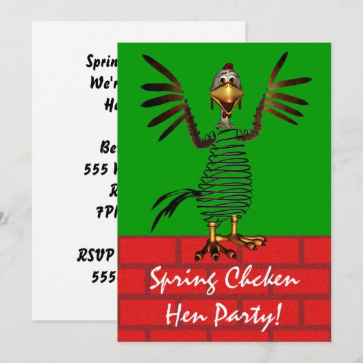 Invitation Poule au Pot (Devant / Derrière)