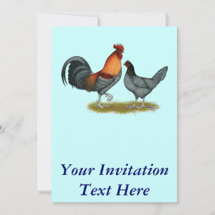 Invitation Poule bleue du Delaware