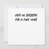 Invitation Poules de Soirée (Dos)