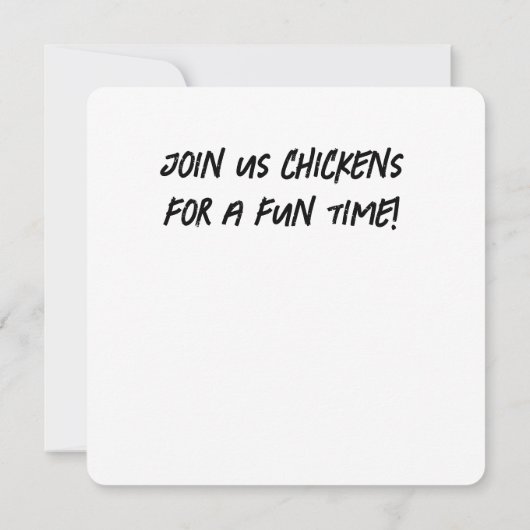 Invitation Poules de Soirée (Dos)