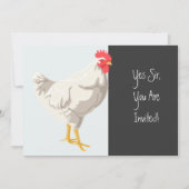 Invitation Poulet blanc (Devant)