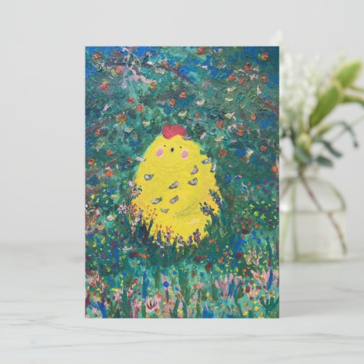 Invitation Poulet clair de lune - Acrylique (Debout devant)