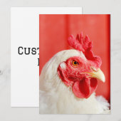 Invitation Poulet de ferme (Devant / Derrière)